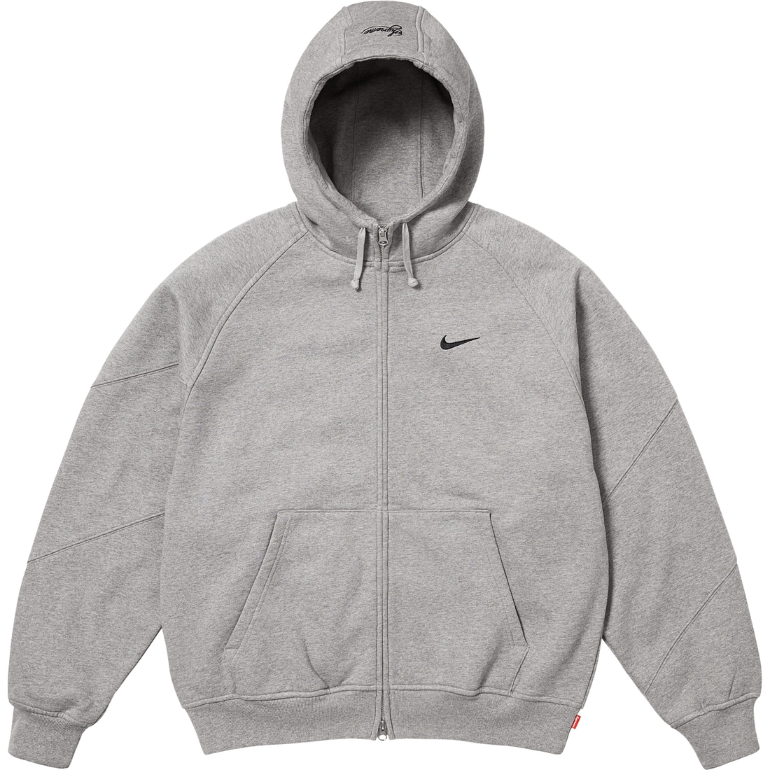 Supreme Supreme Nike Zip Up Hooded Sweatshirt (SS25) - Heather Grey - $158