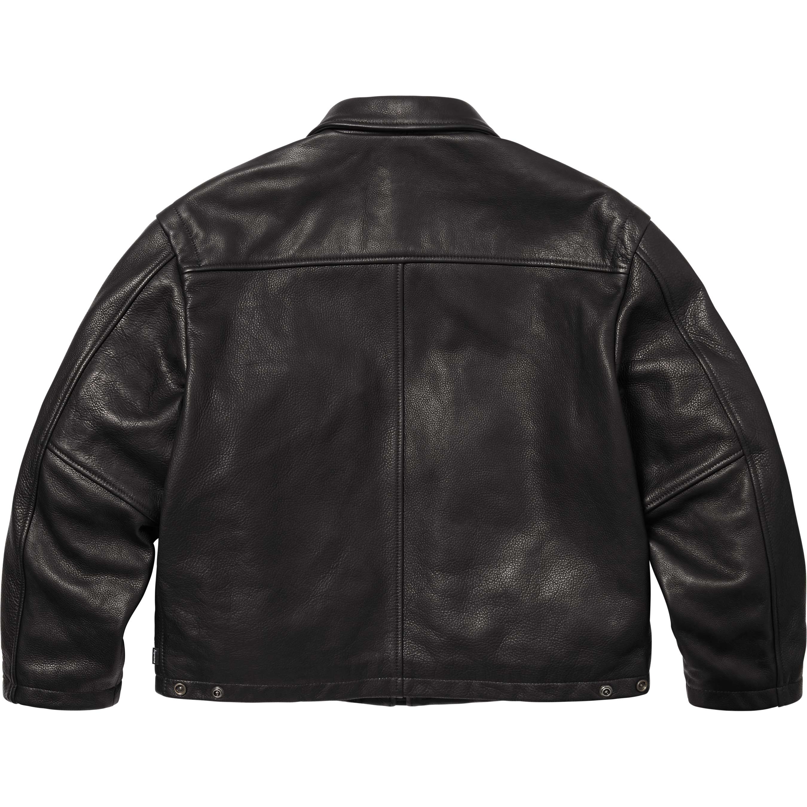 Supreme Supreme Schott Leather Clip Jacket (SS25) - Black - $998