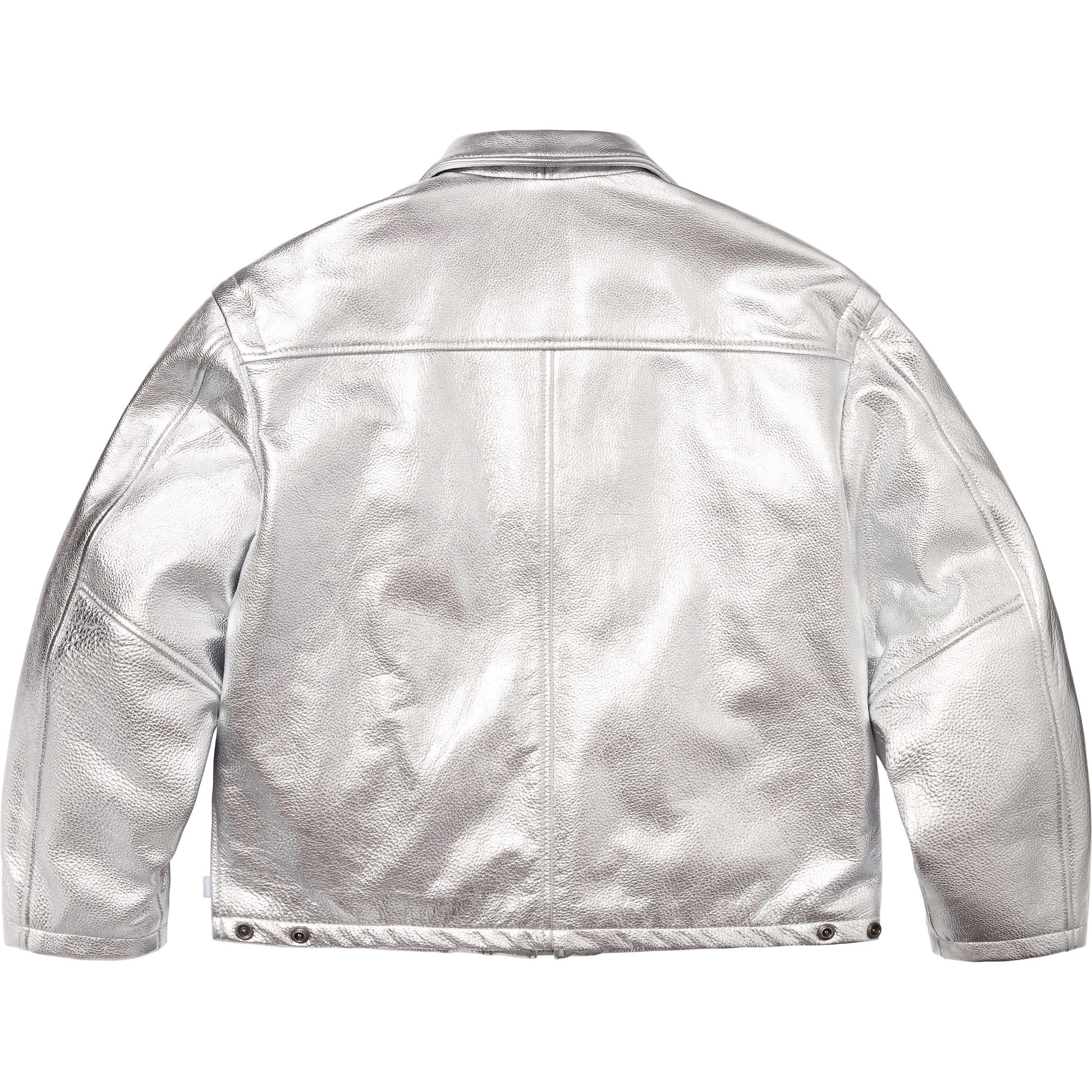 Supreme Supreme Schott Leather Clip Jacket (SS25) - Silver - $998