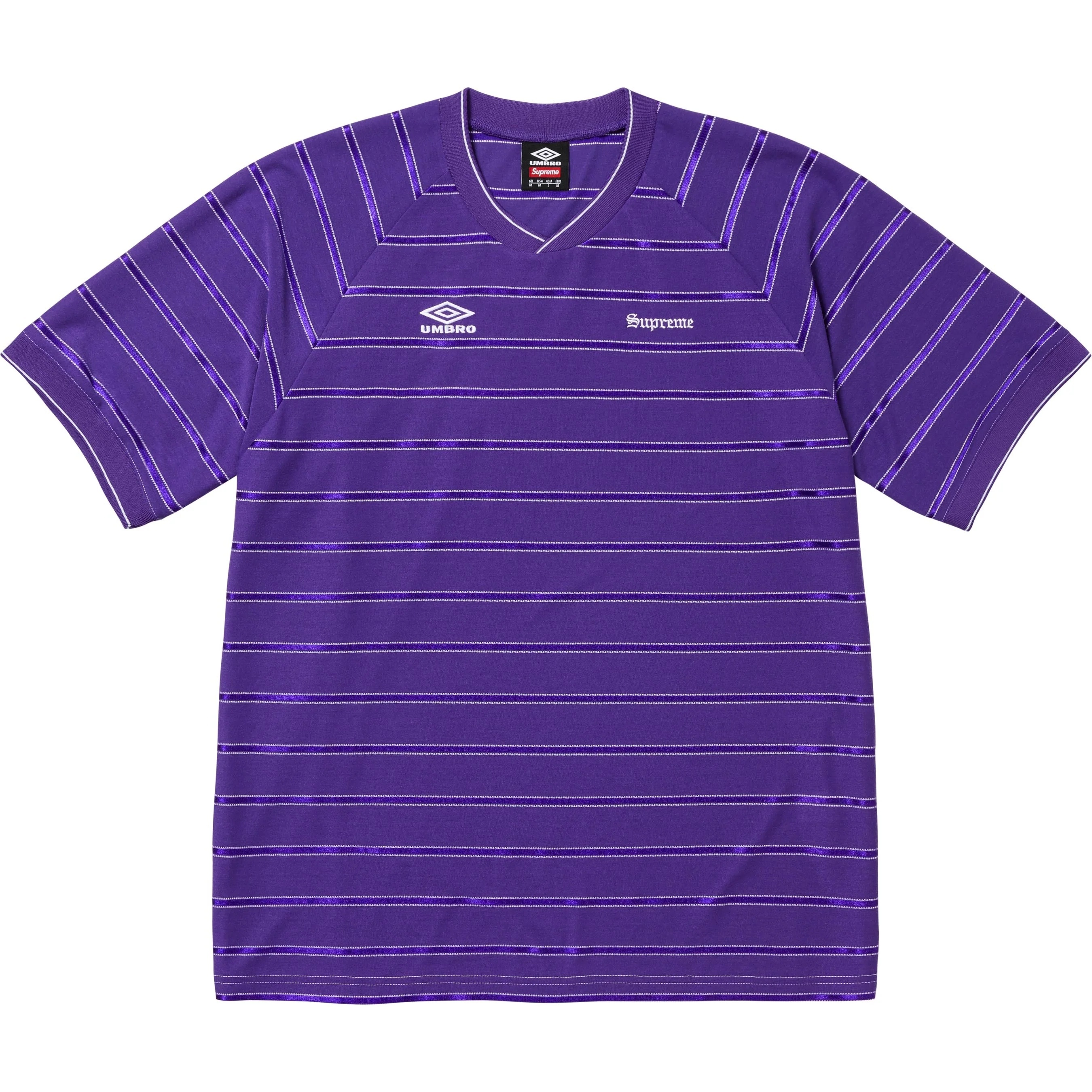 Supreme Supreme Umbro Stripe Soccer Jersey (SS25) - Purple - $98