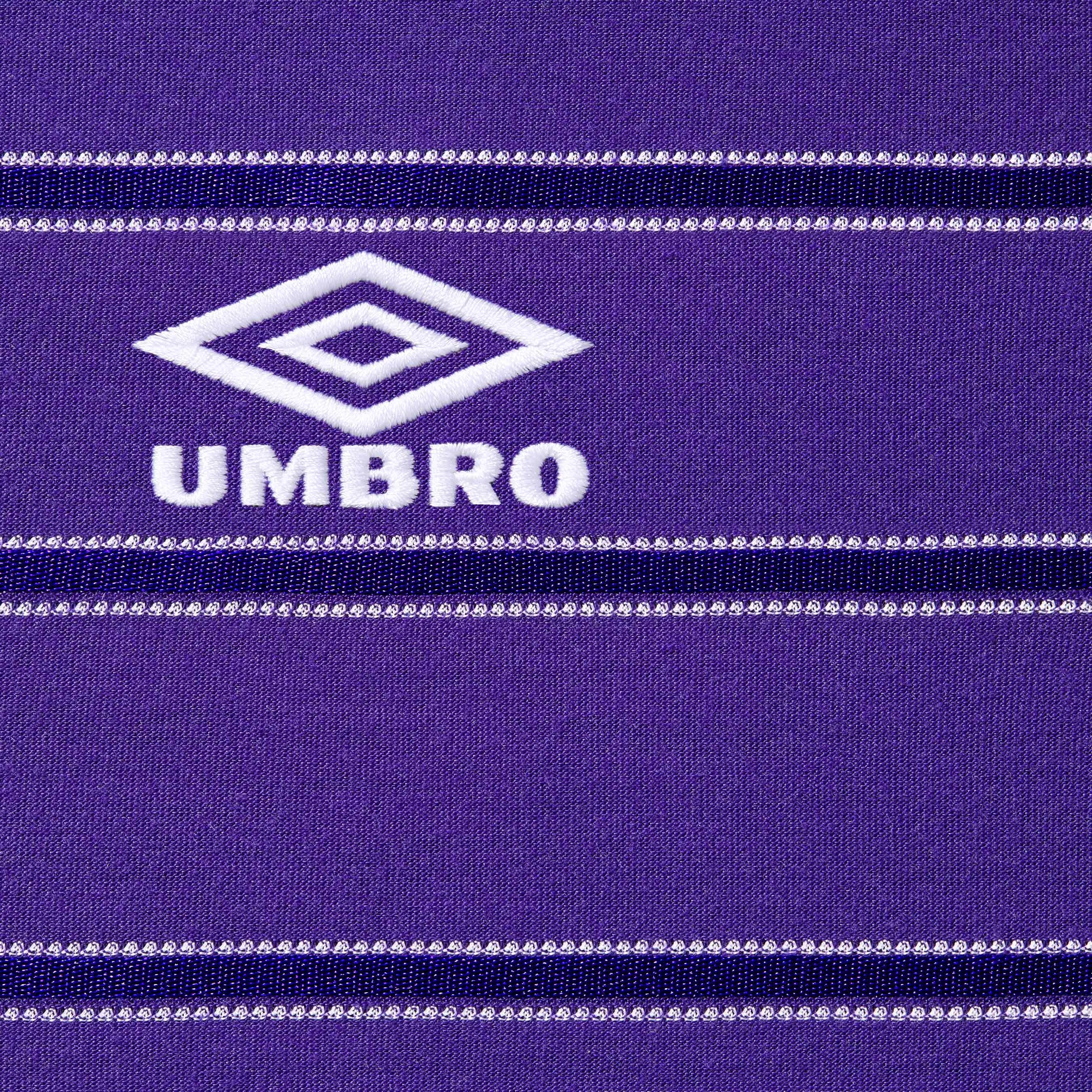 Supreme Supreme Umbro Stripe Soccer Jersey (SS25) - Purple - $98