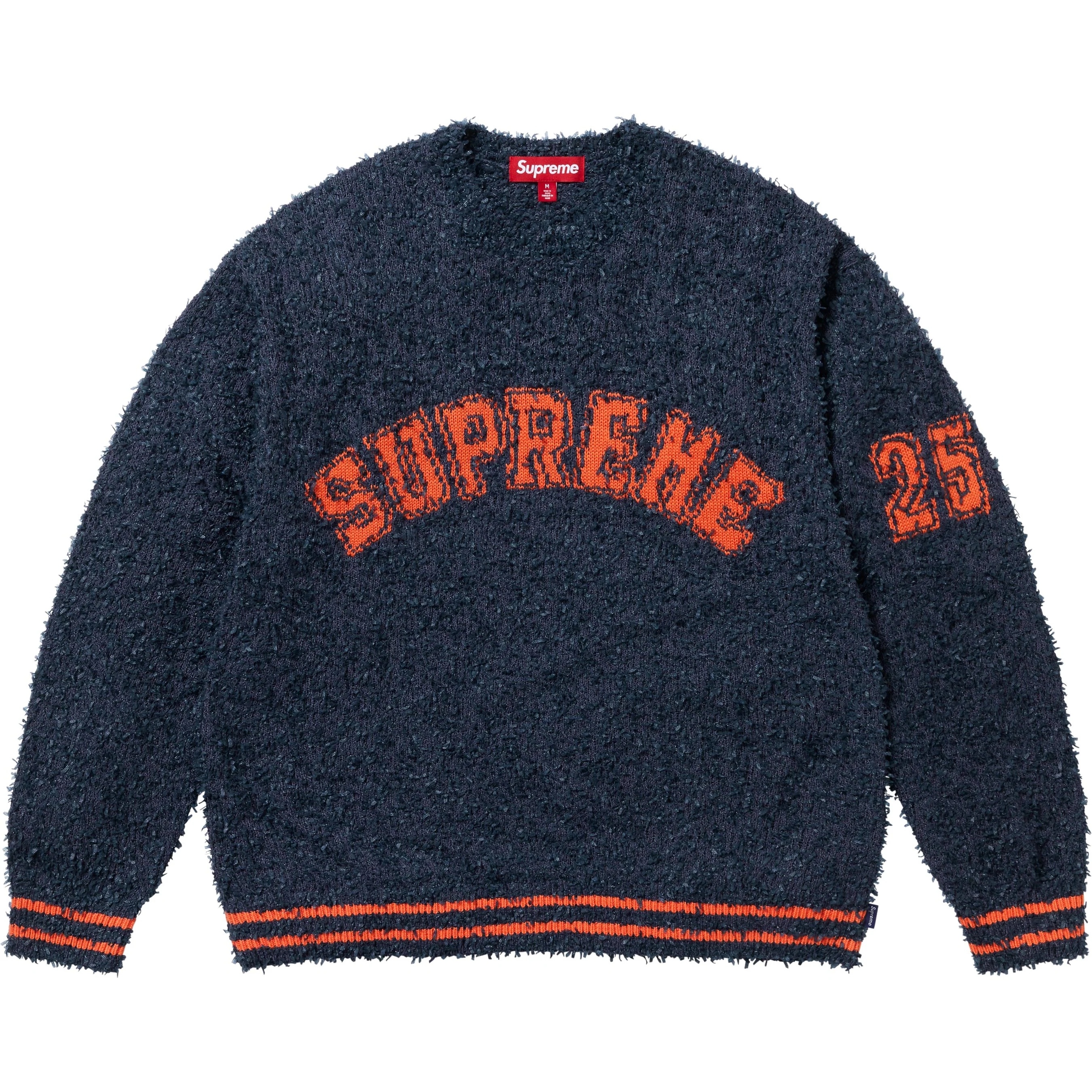 Supreme Textured Arc Sweater (SS25) - Navy - $168