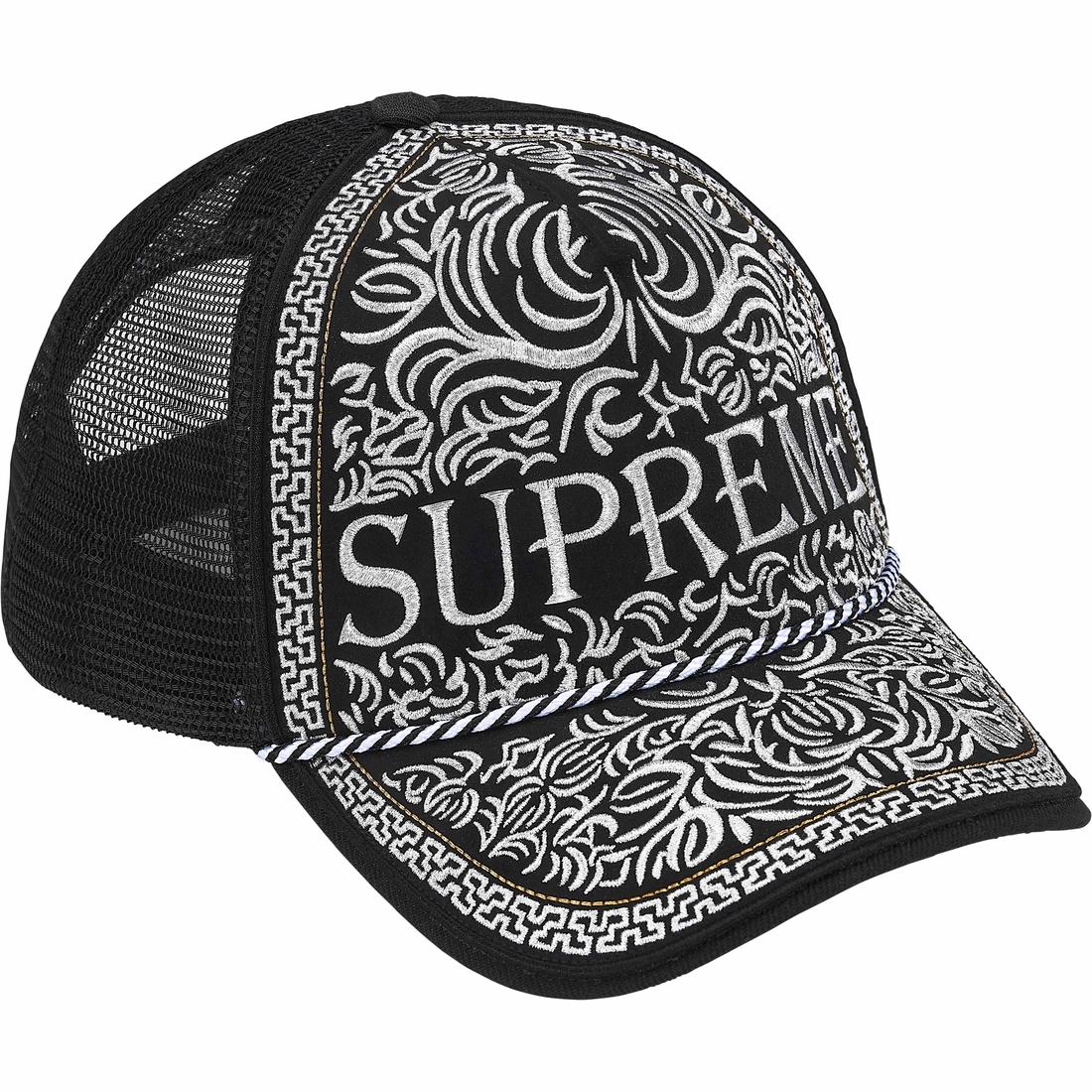 Supreme Vaquero Mesh Back 5-Panel (SS25) - Black - $60