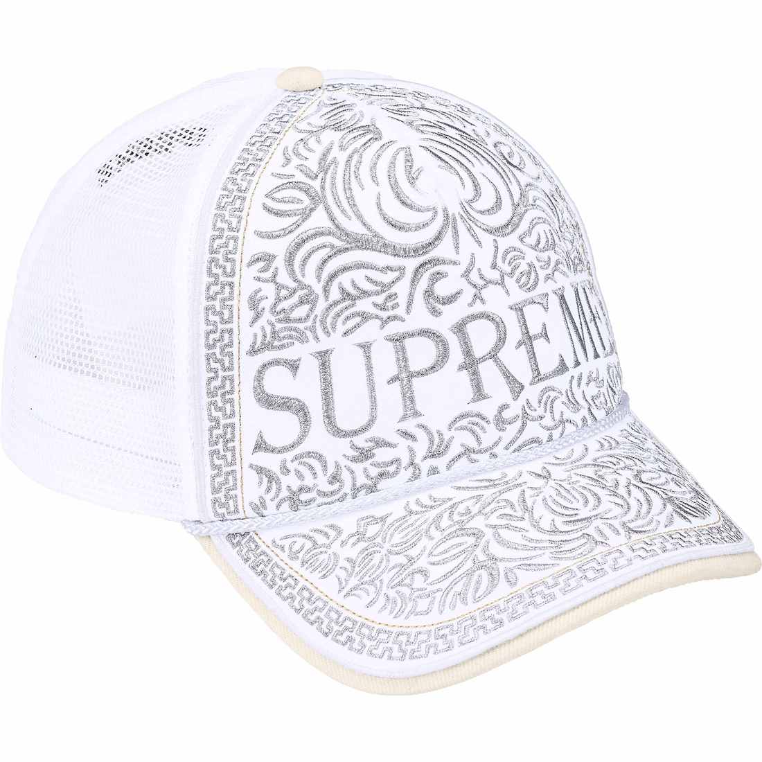 Supreme Vaquero Mesh Back 5-Panel (SS25) - White - $60