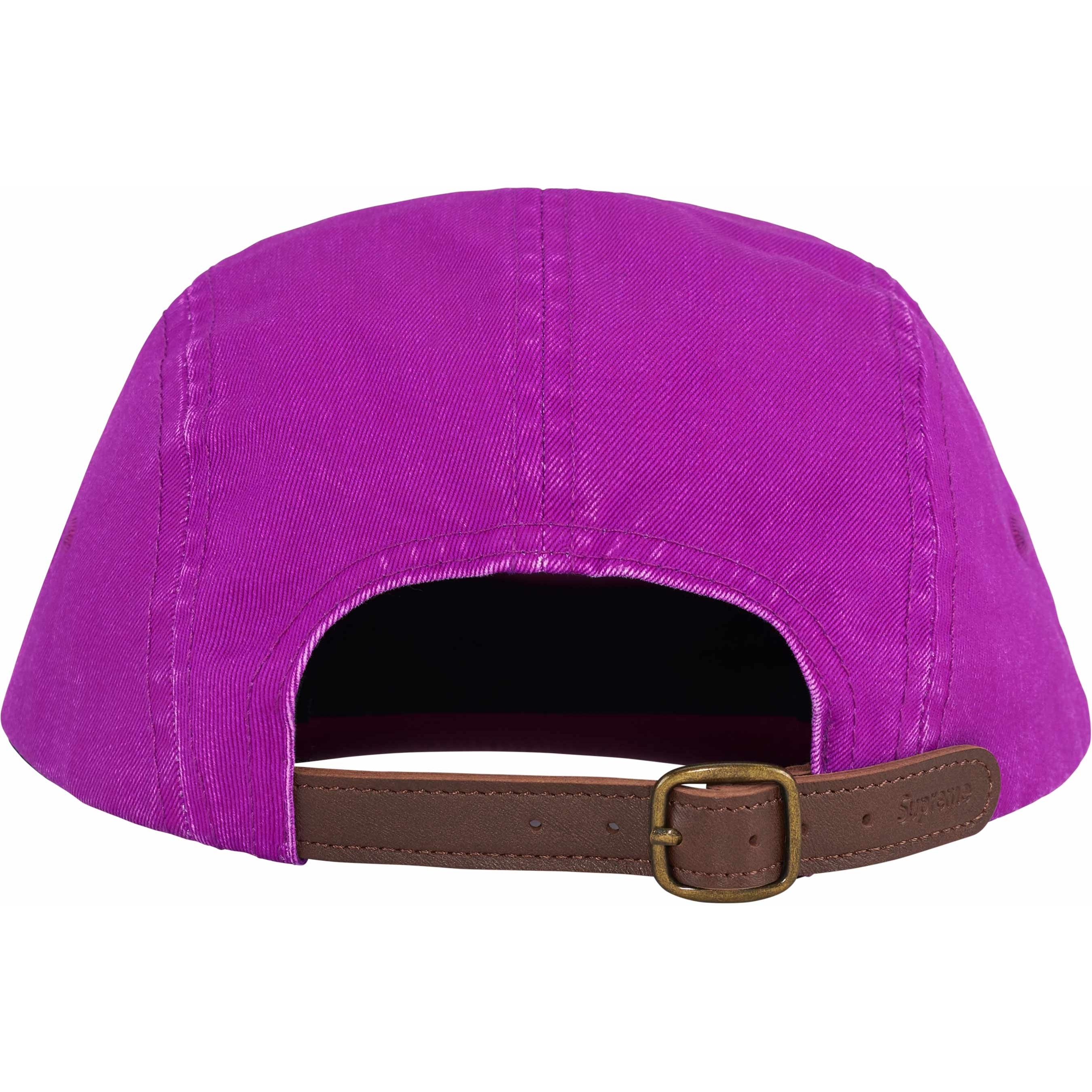 Supreme Washed Chino Twill Camp Cap (SS25) - Bright Purple - $48