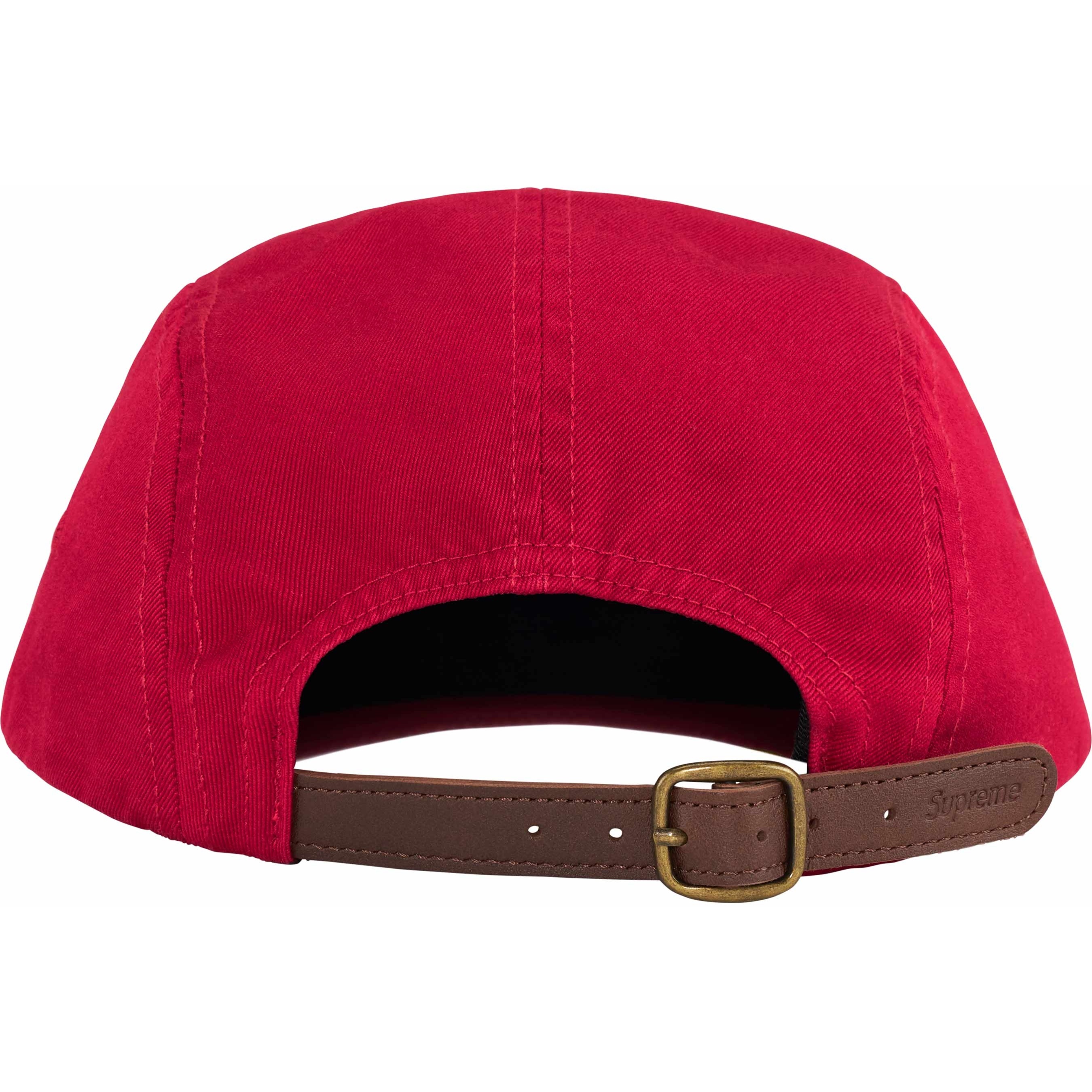 Supreme Washed Chino Twill Camp Cap (SS25) - Red - $48