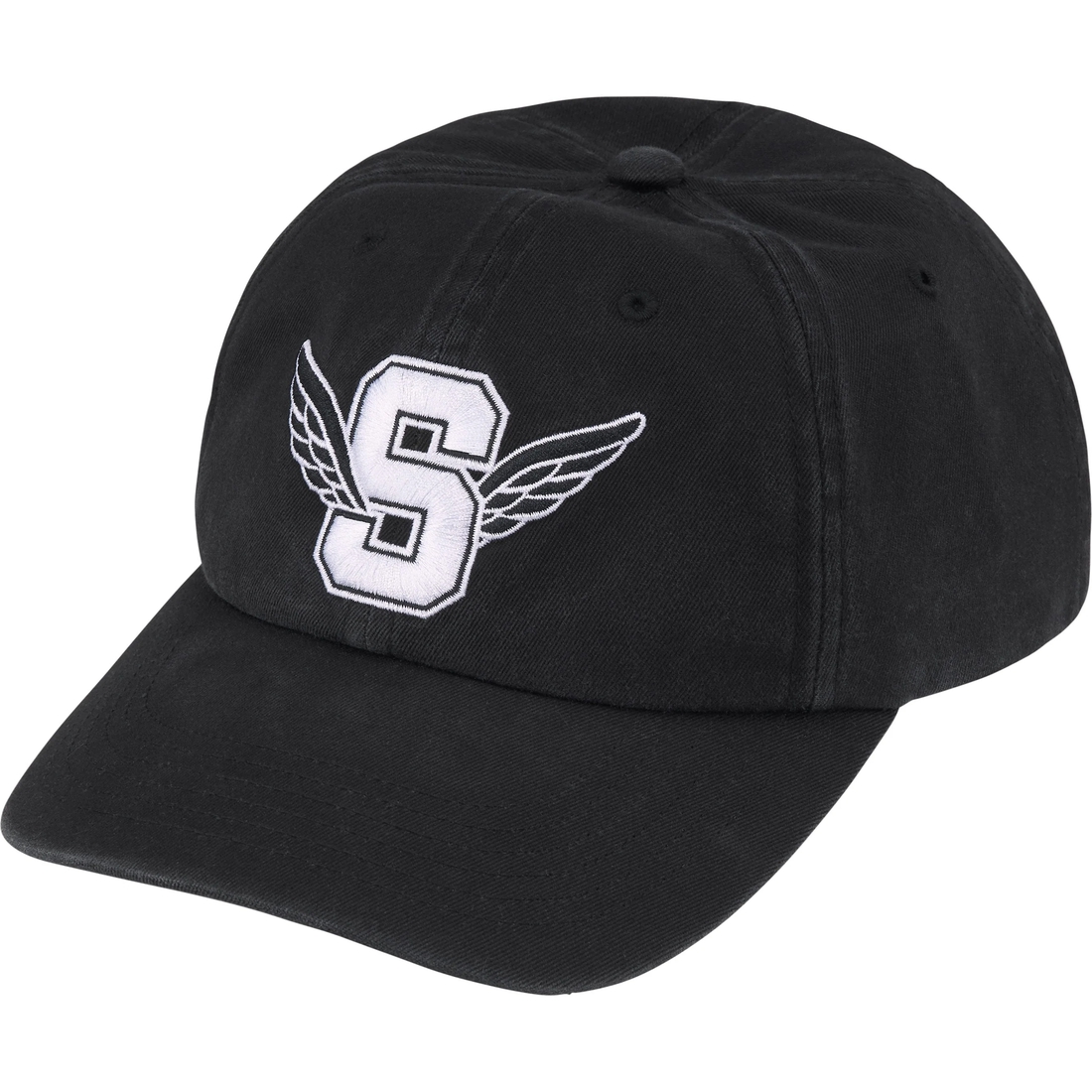 Supreme Wings Logo 6-Panel (SS25) - Black - $48