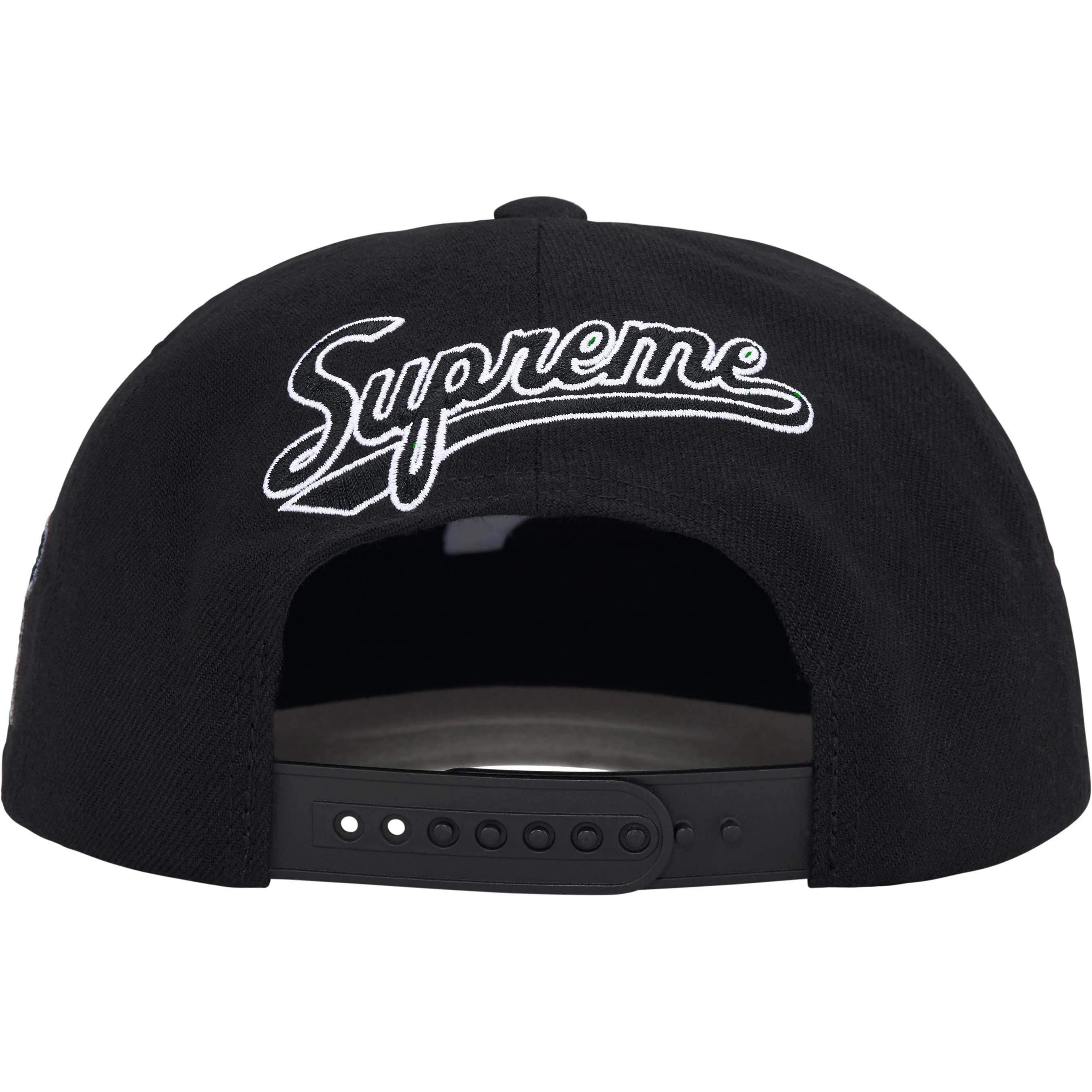 Supreme World Famous S Logo 6-Panel (SS25) - Black - $48