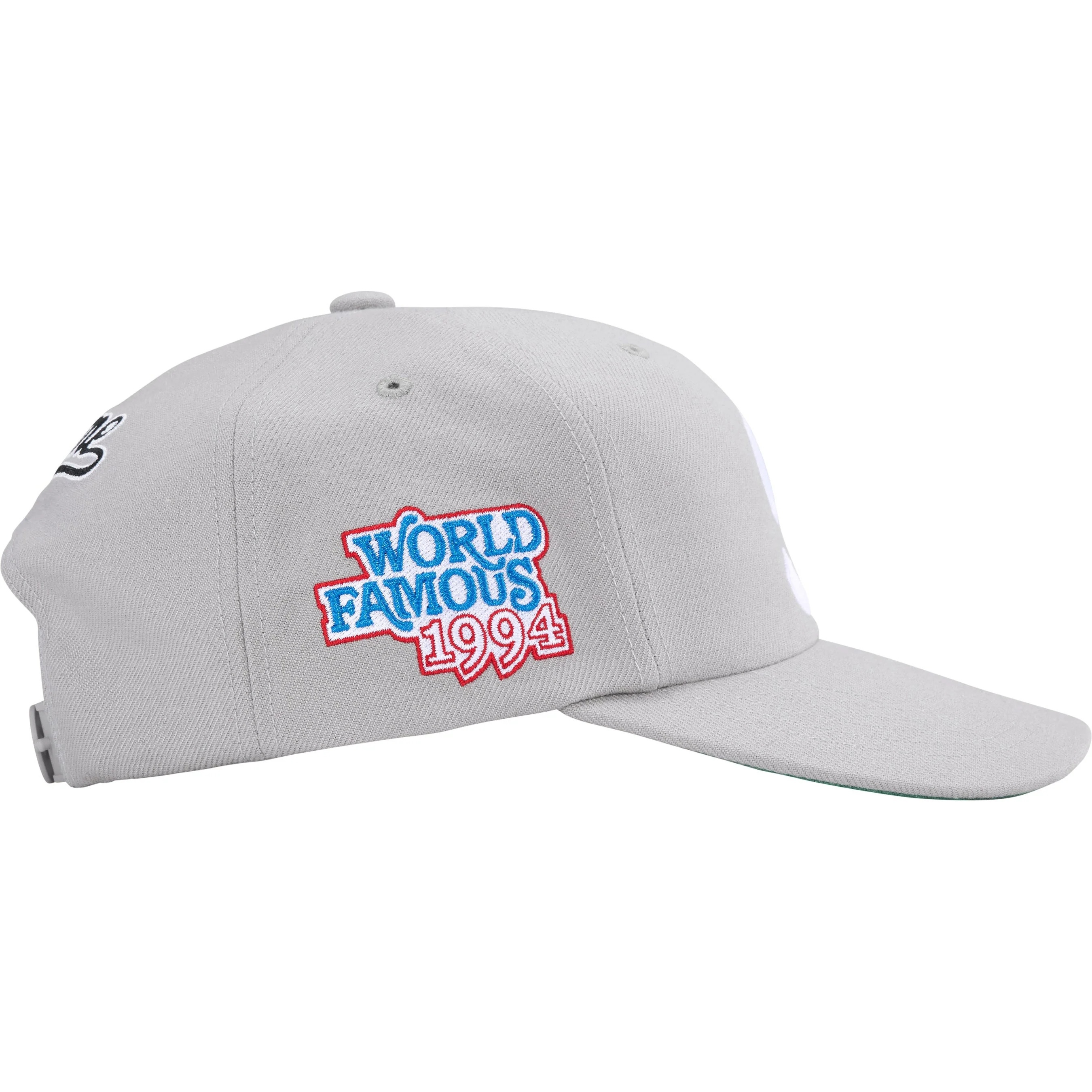 Supreme World Famous S Logo 6-Panel (SS25) - Grey - $48