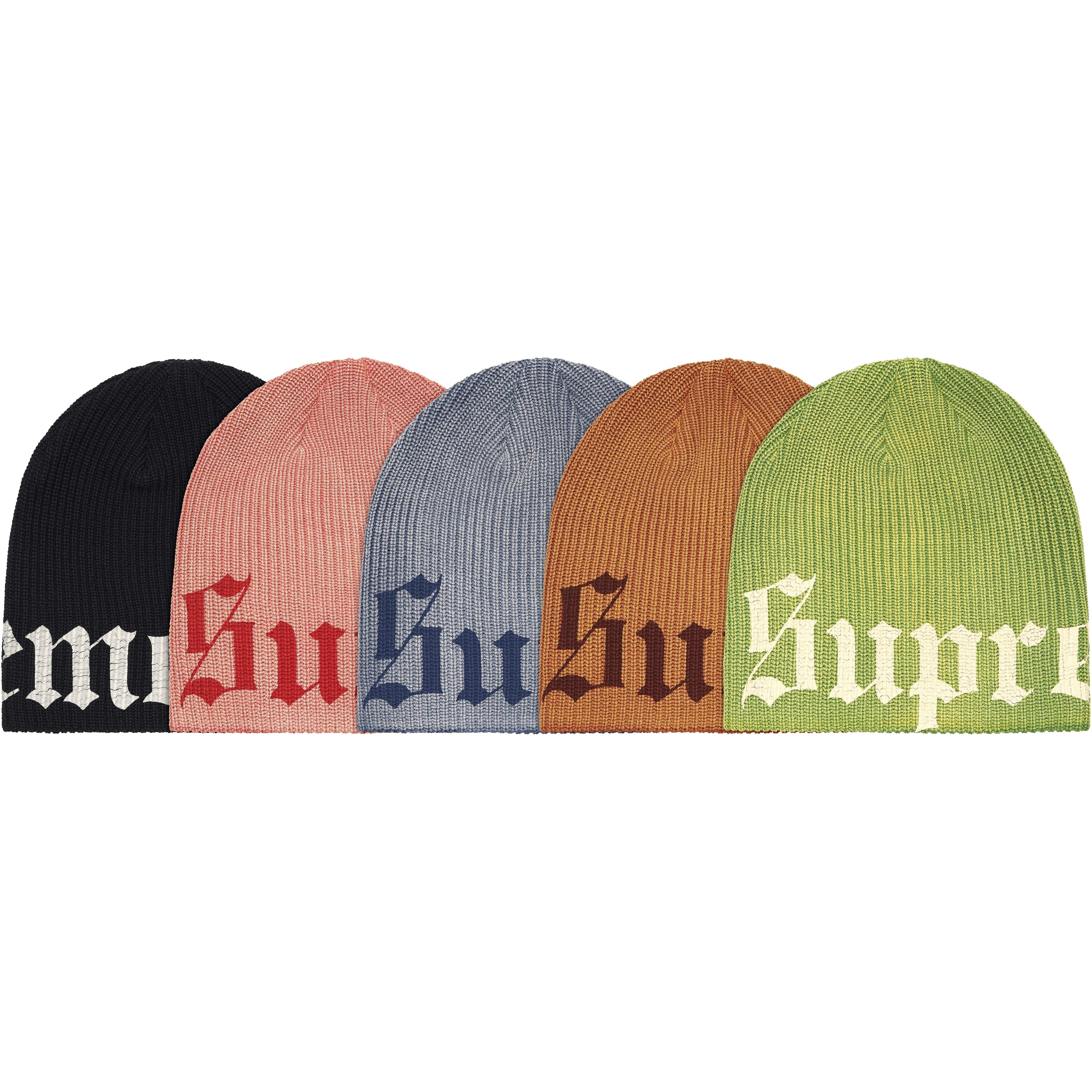 Supreme Old English Printed Beanie releasing on Week 5 for spring summer 2025