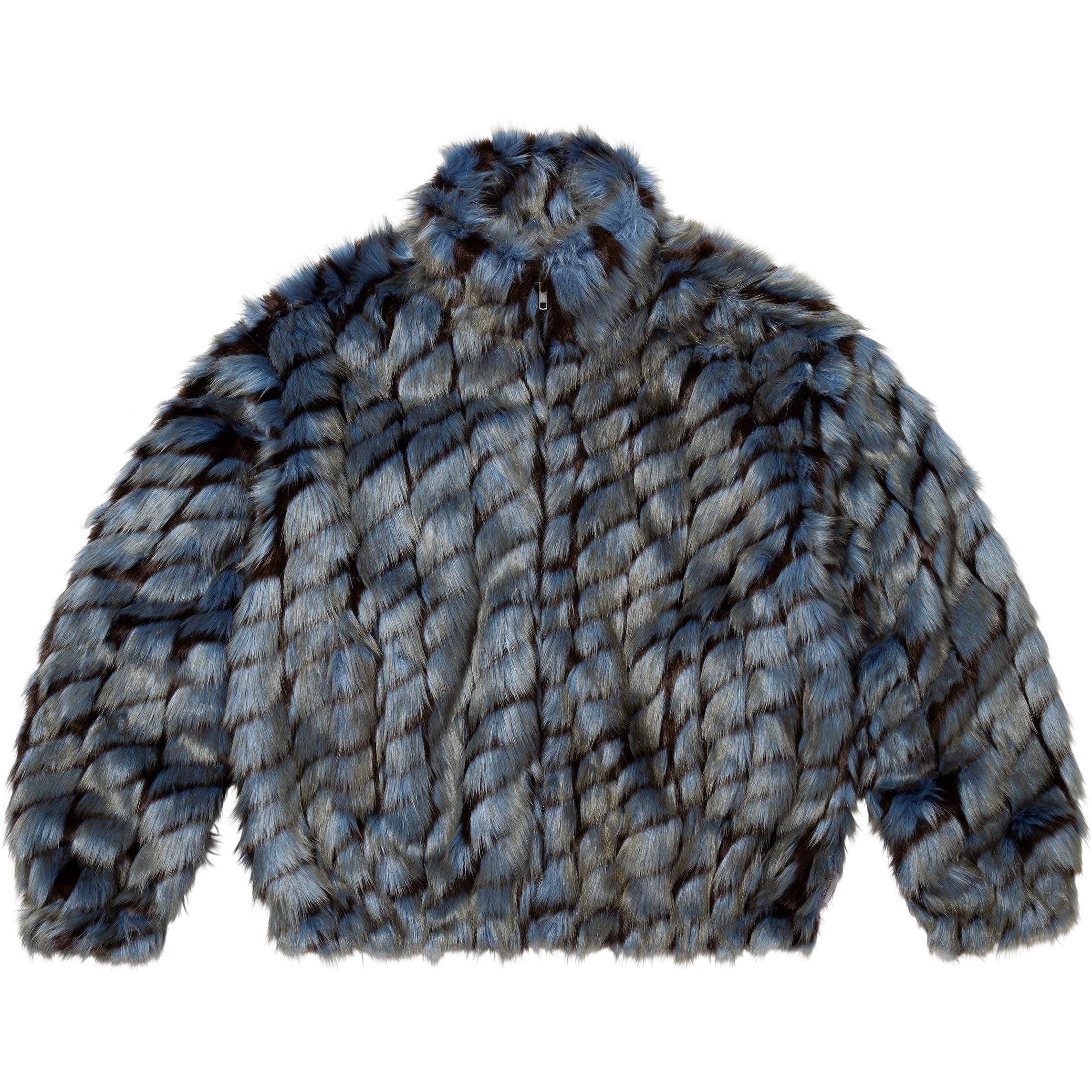 Supreme 2-Tone WINDSTOPPER Faux Fur Jacket (SS25) - Blue - $398