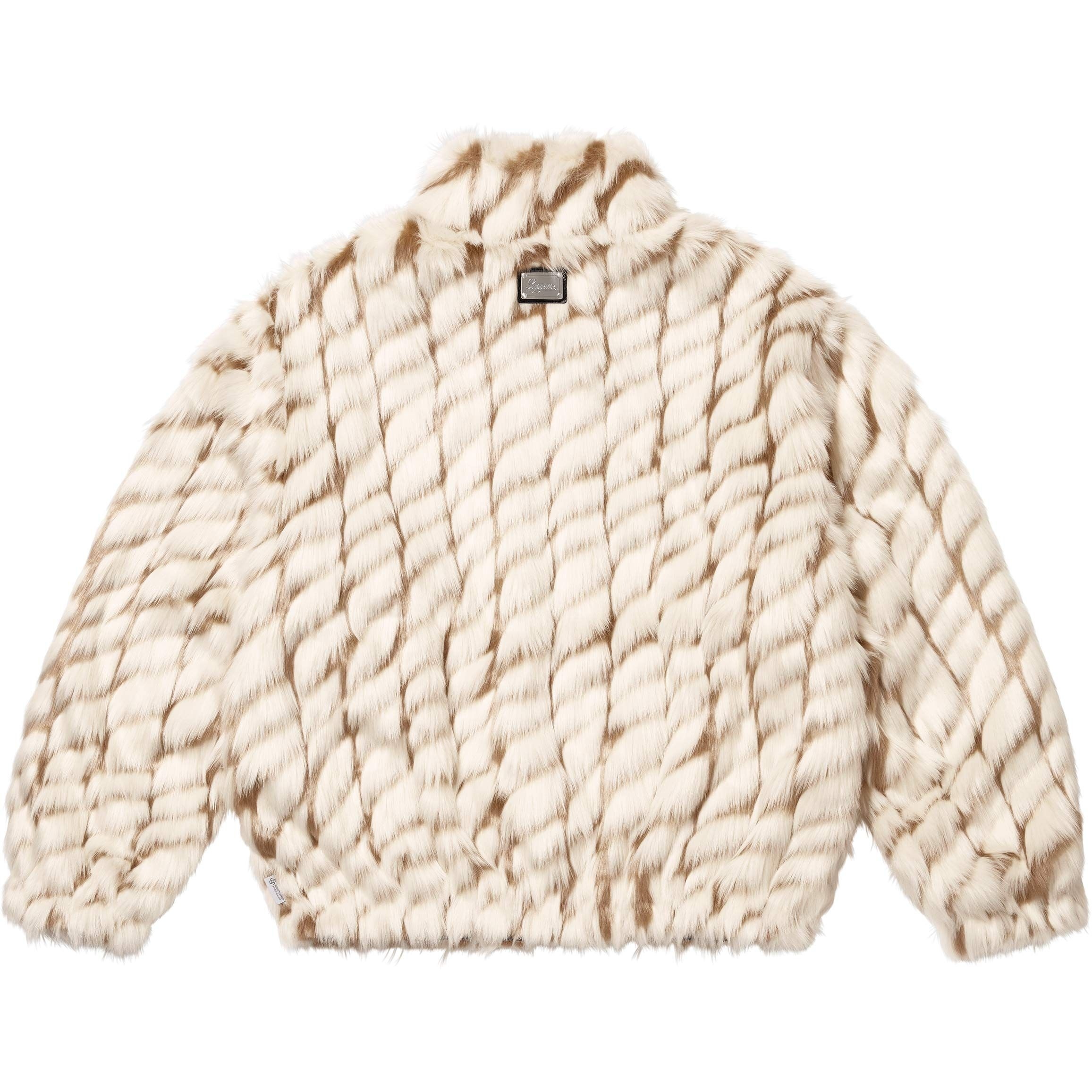 Supreme 2-Tone WINDSTOPPER Faux Fur Jacket (SS25) - Tan - $398
