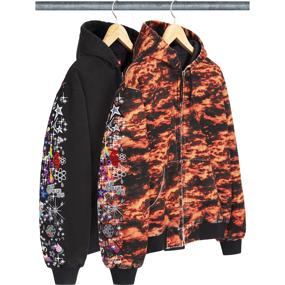 Supreme AOI Embroidered Hooded Work Jacket (SS25) - Group Shots - $698