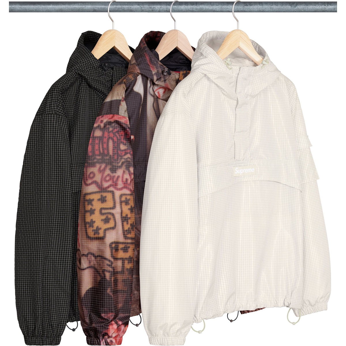 Supreme Reflective Ripstop Anorak releasing on Week 8 for spring summer 2025