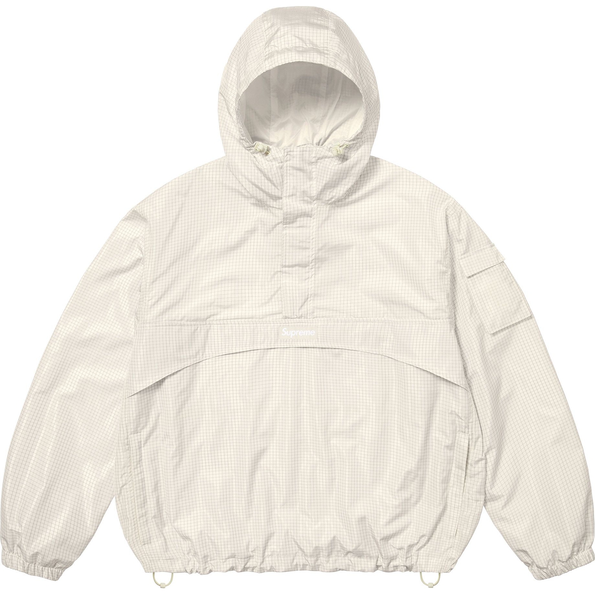 Supreme Reflective Ripstop Anorak (SS25) - White - $198