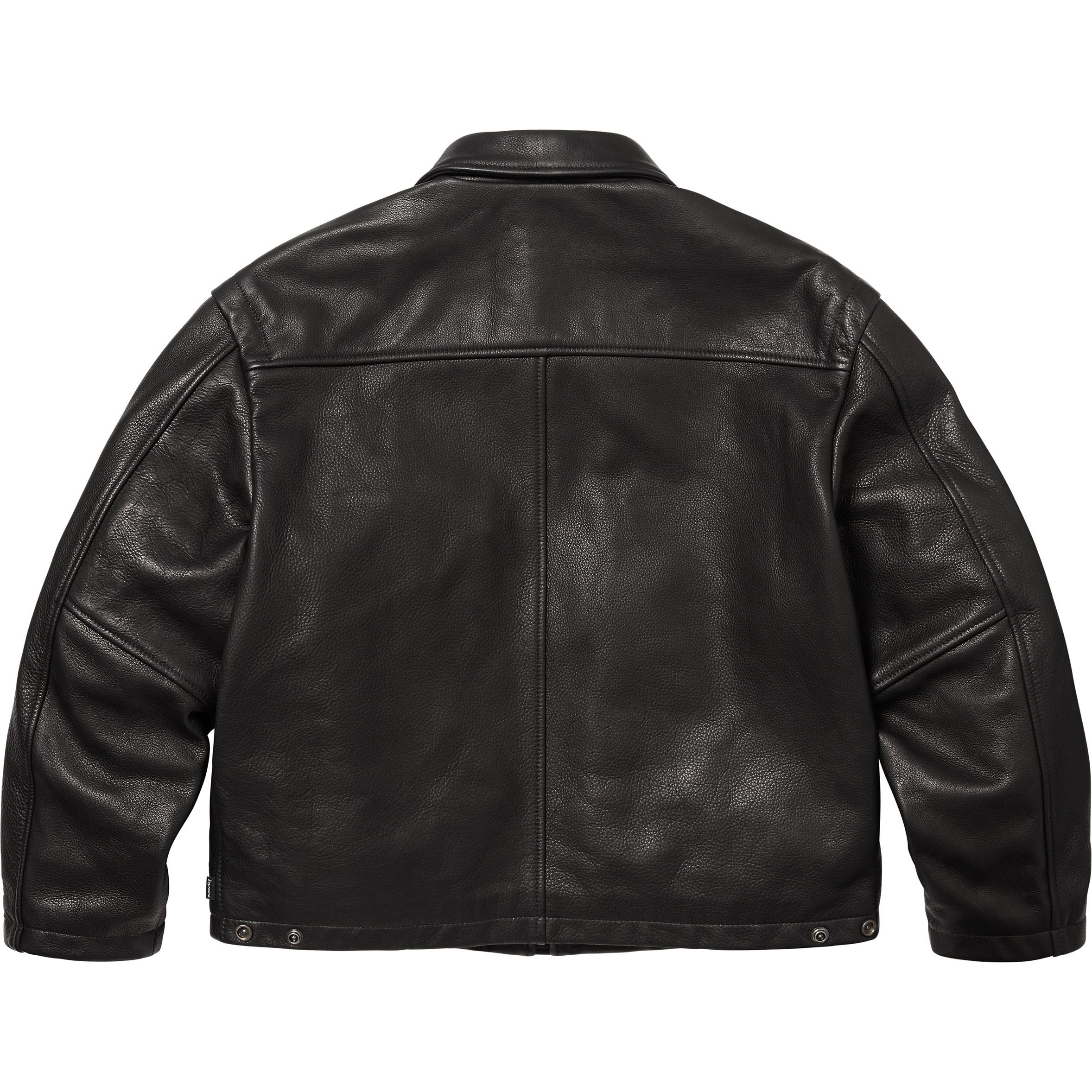 Supreme Supreme Schott Leather Clip Jacket (SS25) - Black - $998