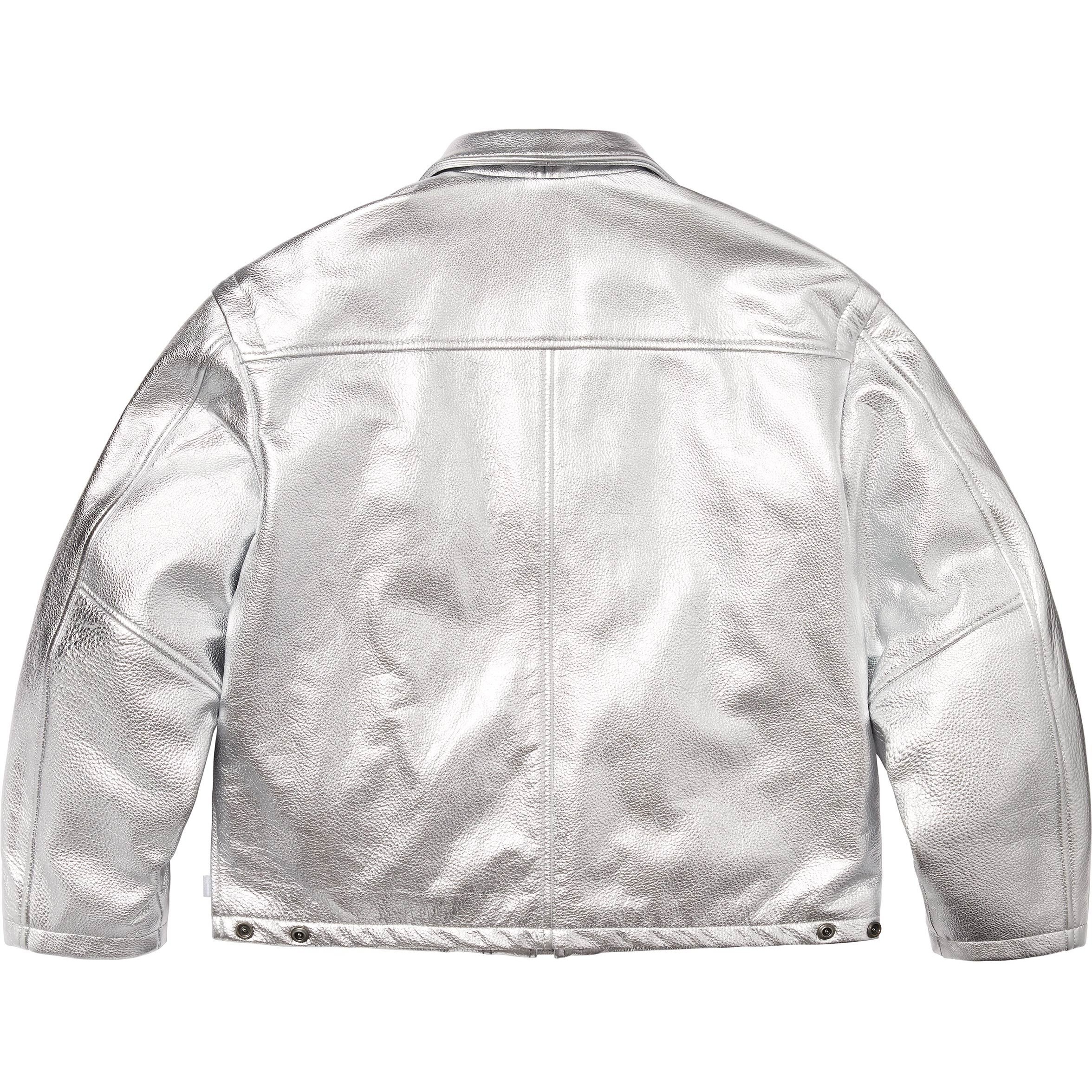 Supreme Supreme Schott Leather Clip Jacket (SS25) - Silver - $998