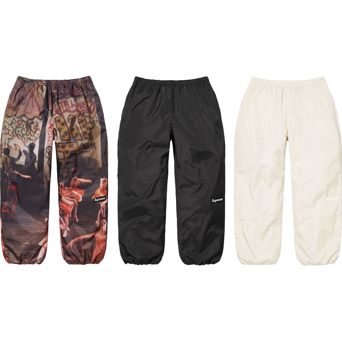Supreme Reflective Ripstop Track Pant releasing on Week 8 for spring summer 2025