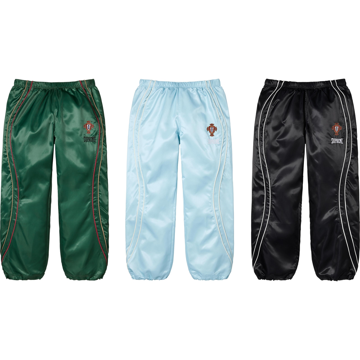 Supreme Satin Track Pant releasing on Week 16 for spring summer 2025