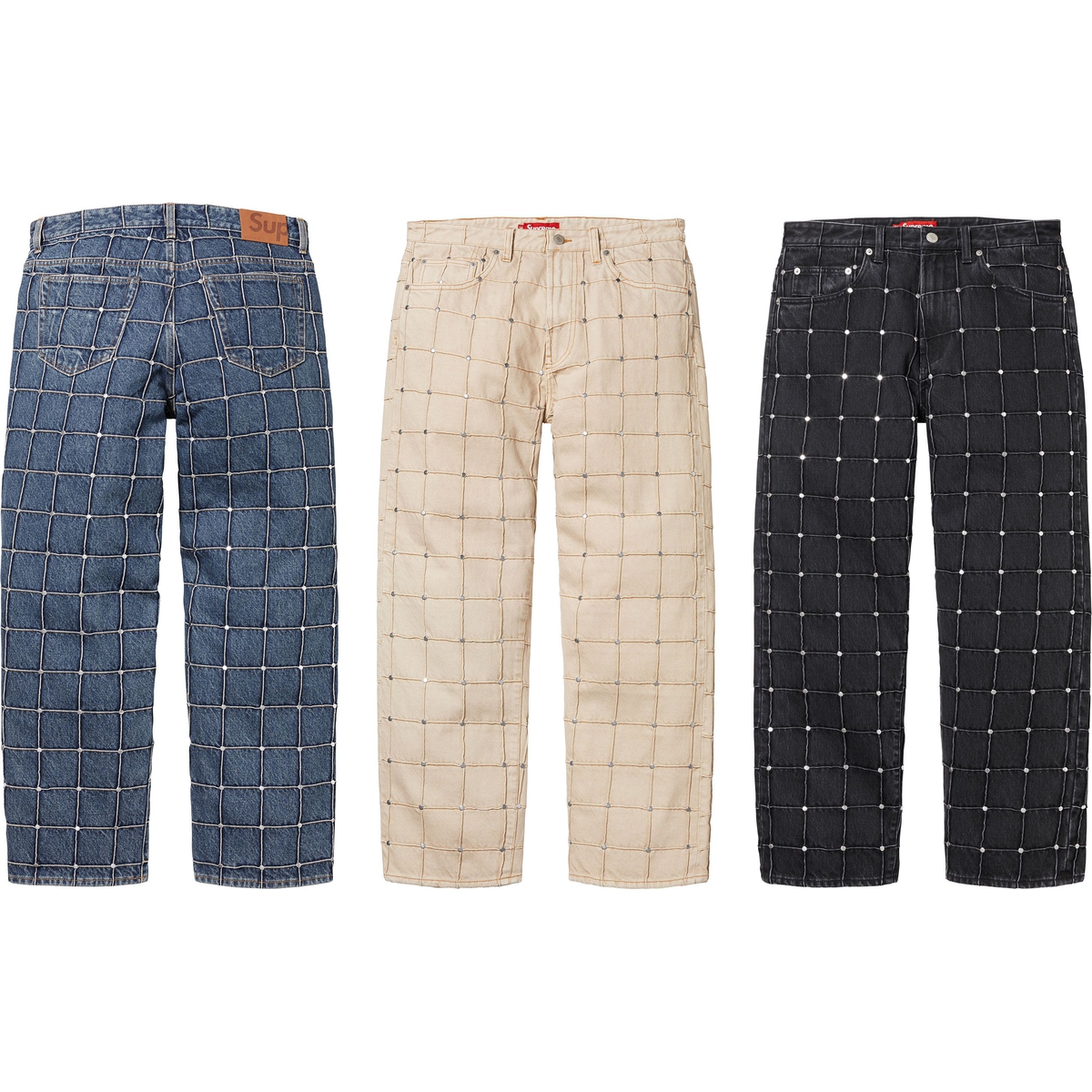 Supreme Studded Seam Loose Fit Jean (SS25) - $368