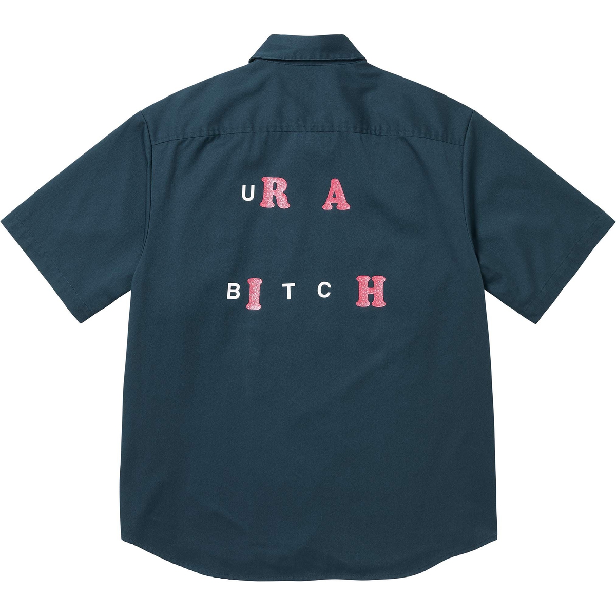 Supreme Bitch S S Work Shirt (SS25) - Navy - $148