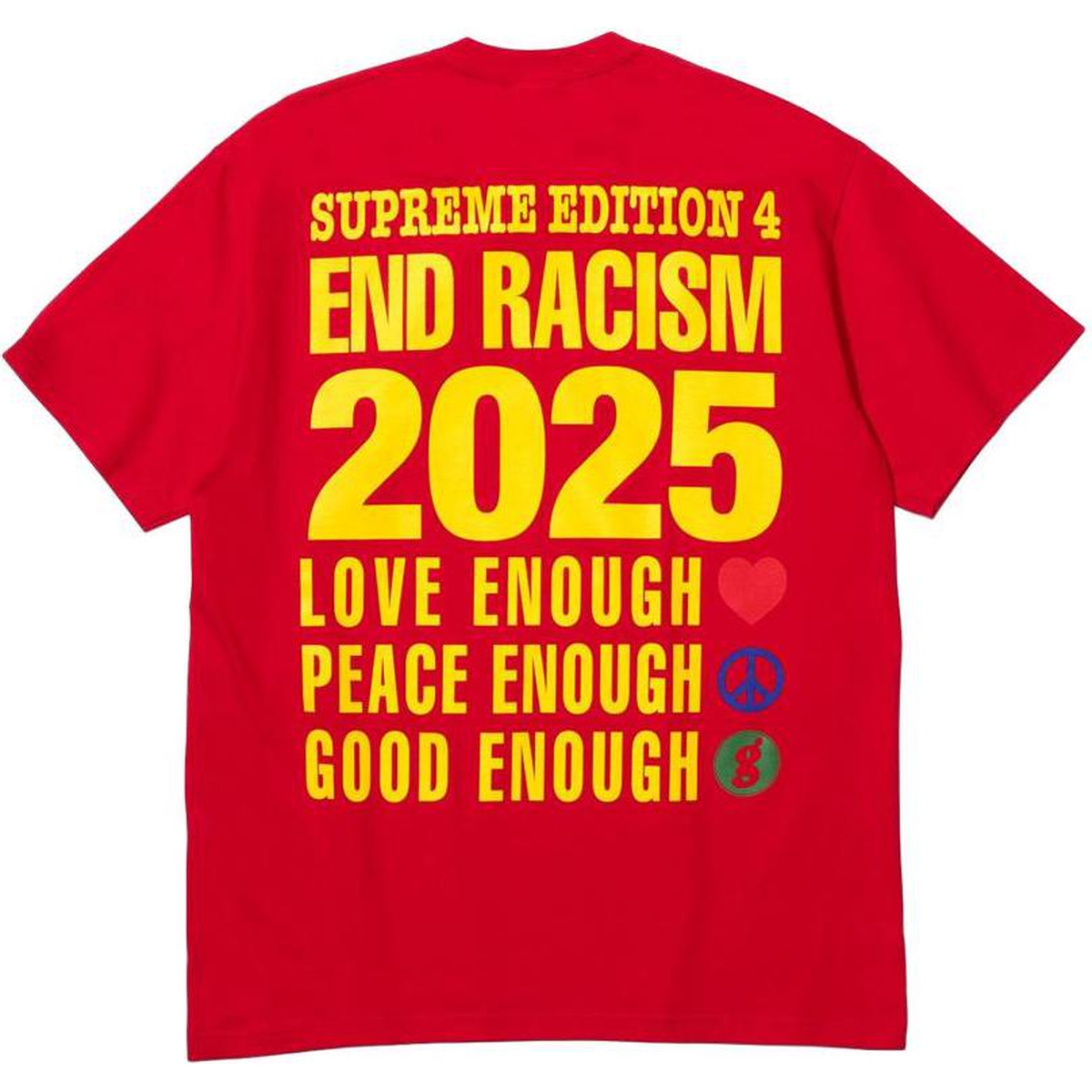 Supreme Supreme GOODENOUGH End Racism Tee (SS25) - $48