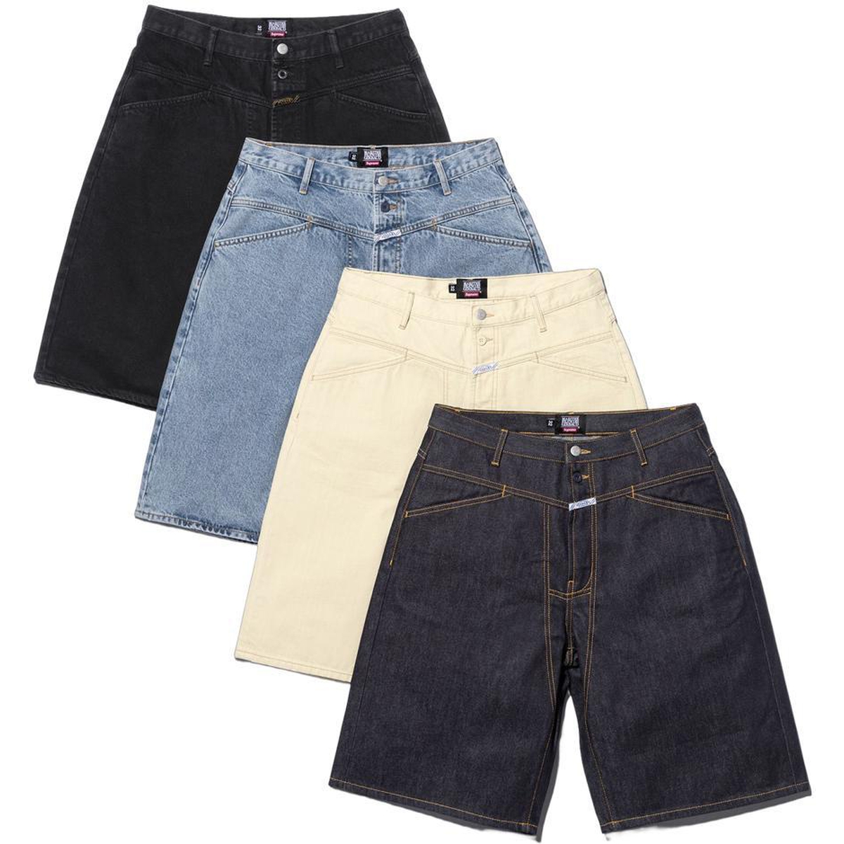 Supreme Supreme Marithé + François Girbaud X-Seam Baggy Denim Short releasing on Week 6 for spring summer 2025