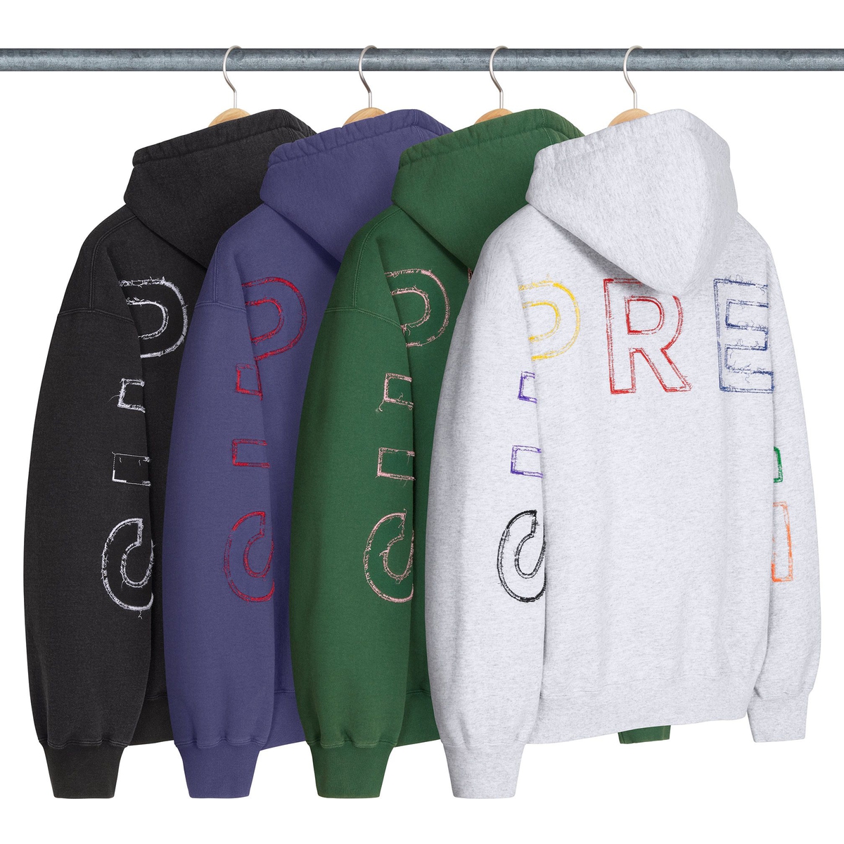 Supreme Frayed Hooded Sweatshirt (SS25) - $158