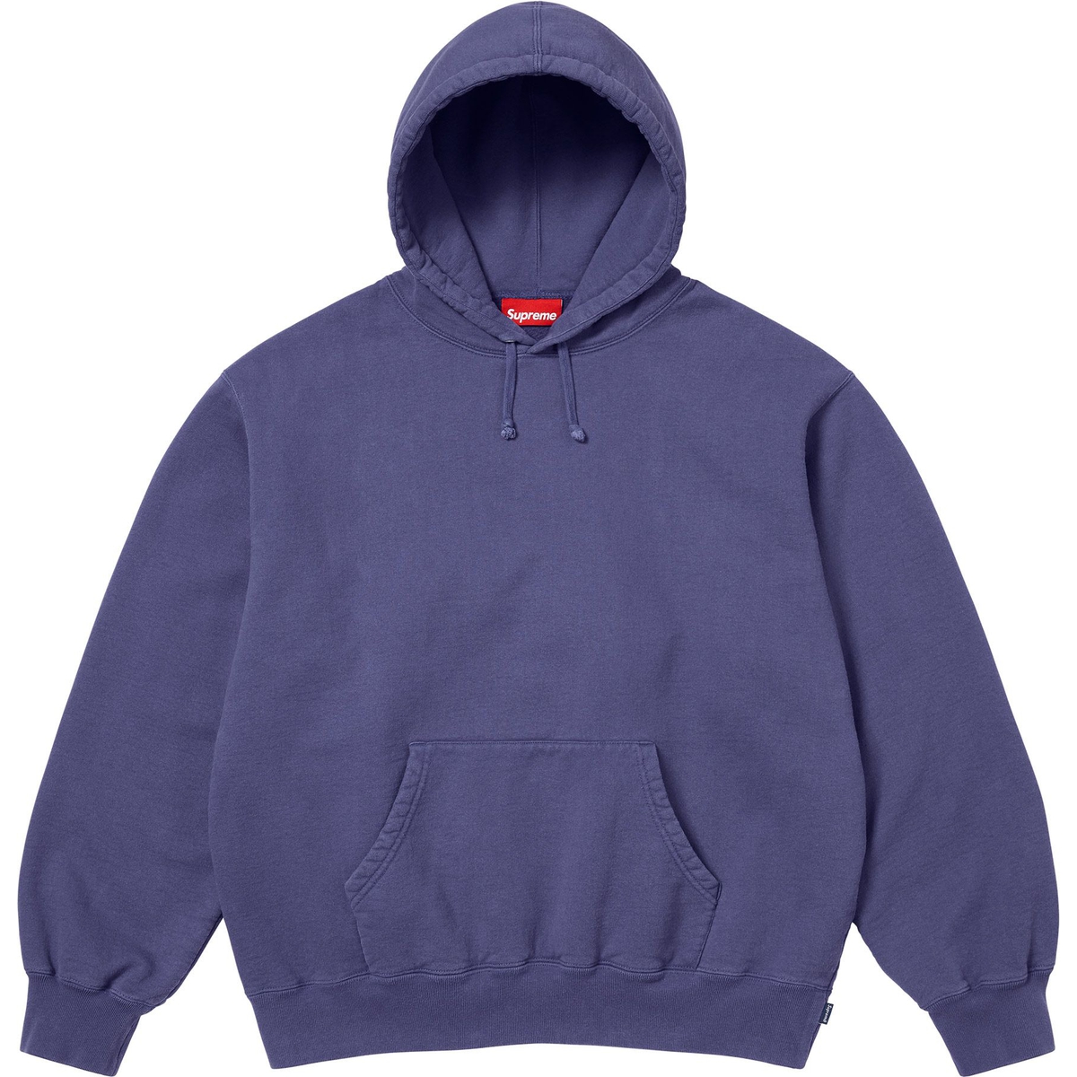 Supreme Frayed Hooded Sweatshirt (SS25) - Washed Navy - $158