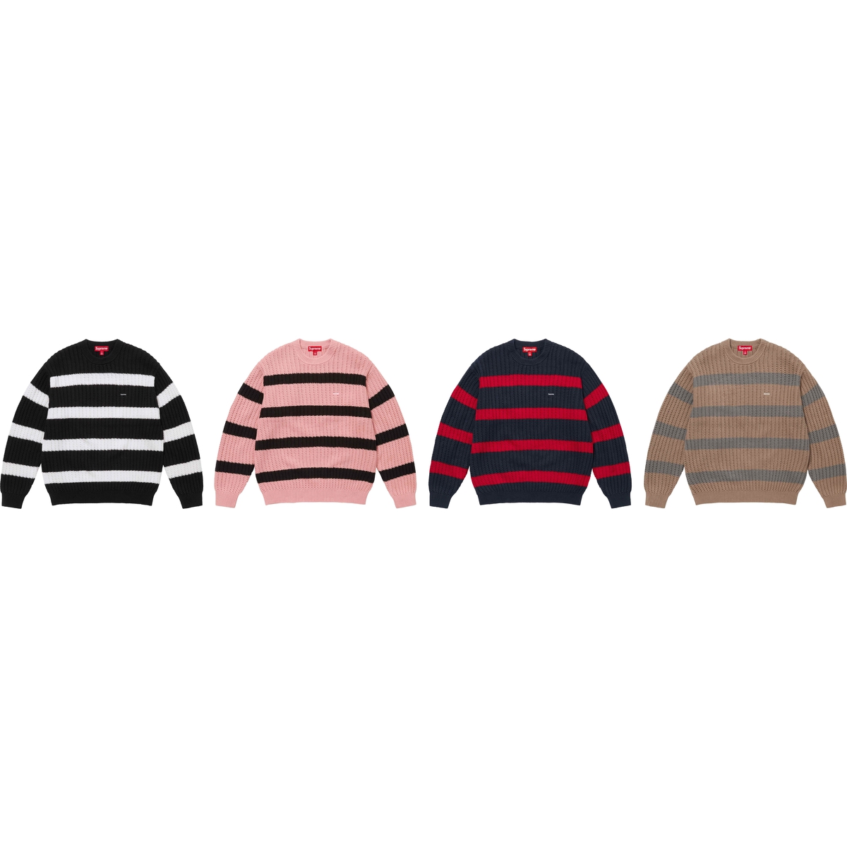 Supreme Loose Gauge Stripe Small Box Sweater releasing on Week 4 for spring summer 2025