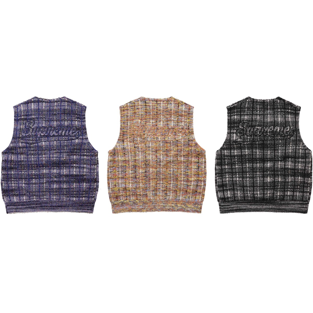 Supreme Speckled Zip Up Sweater Vest releasing on Week 8 for spring summer 2025