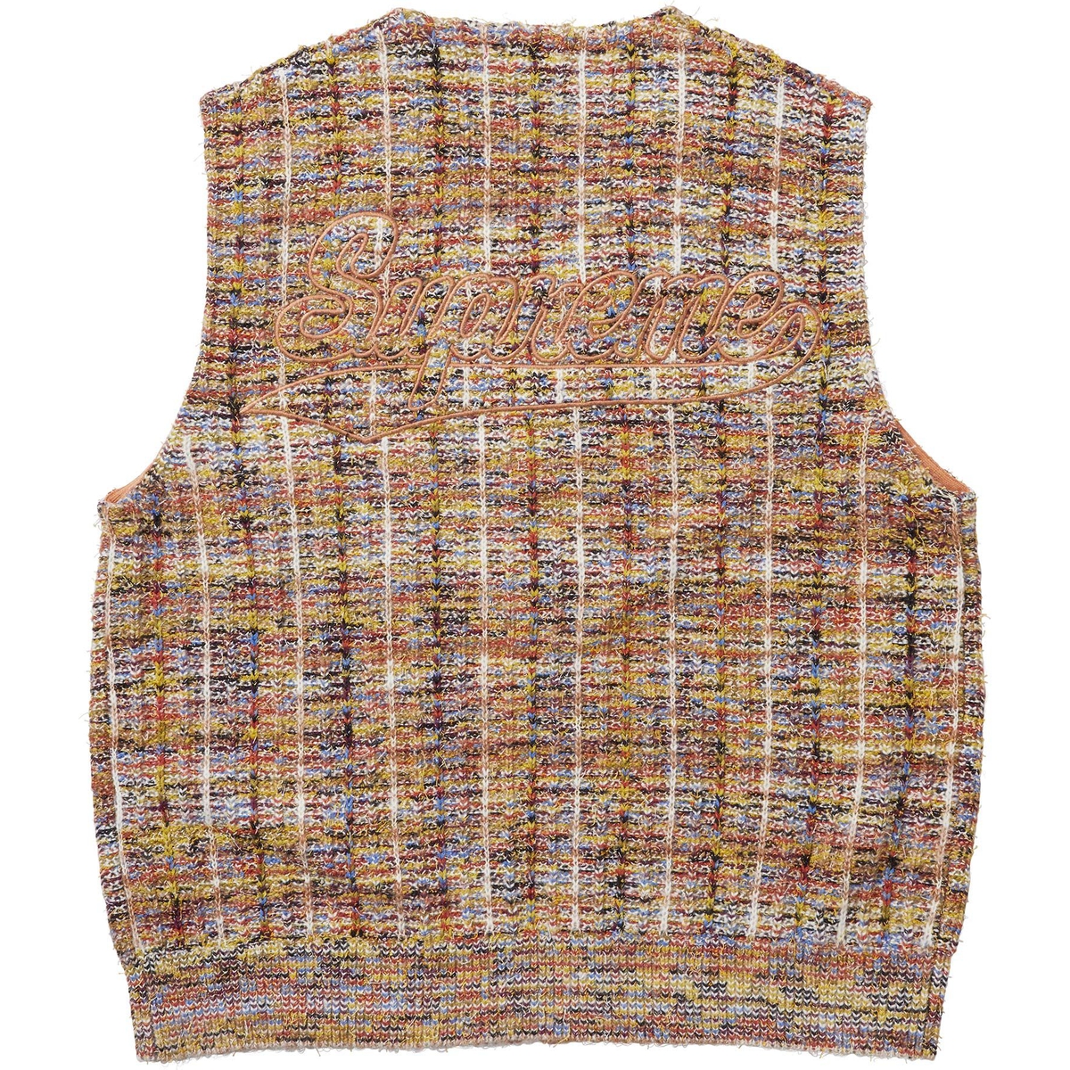 Supreme Speckled Zip Up Sweater Vest (SS25) - Tan - $168
