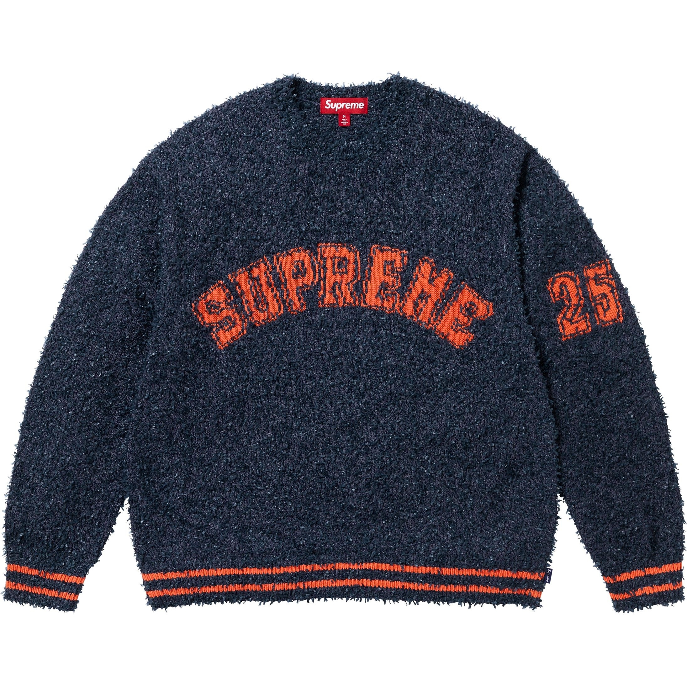 Supreme Textured Arc Sweater (SS25) - Navy - $168